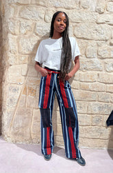 Blue/Red Ripped Pants